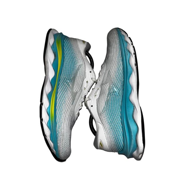 (25136) Saucony Wave Sky 05 Running Shoes Women's Size 8 White Teal Green - Picture 5 of 8